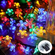 Resim 1 Paket Güneş Enerjili Çiçek Işıklı Zincir, Toplamda 20/30/50 LED Güneş Enerjili Dış Mekan Işıkları, Bahçe ve Veranda için 8 Mod Kiraz Çiçeği Peri Işıklar, Düğün Partisi Dekorasyonu, Cadılar Bayramı Dış Mekan Süslemesi 