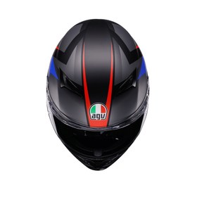Resim Agv K3 Mplk Striga Matt Black Blue Red Kapalı Kask 