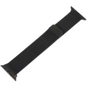 Resim Lemestar Watch 6/5 İçin Paslanmaz Çelik Milanese Manyetik Kordon - 42mm/44mm Uyumlu, Kol Büyüklüğü Ayarlanabilir, Siyah Renk 