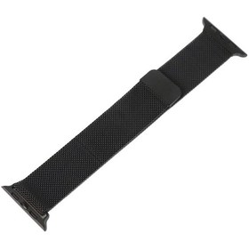 Resim Lemestar Watch 6/5 İçin Paslanmaz Çelik Milanese Manyetik Kordon - 42mm/44mm Uyumlu, Kol Büyüklüğü Ayarlanabilir, Siyah Renk 