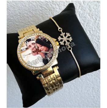 Sevgiliye Hediye Kadın Saat Kişiye Özel Hediyeler Resimli Saat