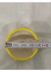 Resim 6 Adet Kahvaltılık Sosluk Reçellik Çerezlik El Boyaması Sarı Renk 