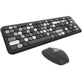 Resim Mofii No666 Siyah Gri Klavye Mouse Set Lazer 
