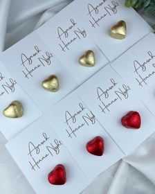 Resim Nişan Hediyeliği - Özel Dolgulu Çikolata Kartı ve Söz Hediyelik 