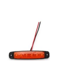 Resim (10 ADET) SARI 6 LEDLİ PARMAK LAMBA 12V-24V 