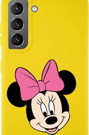 Resim Samsung Galaxy S21 Soft Premier Kapak Minnie Mouse-C Tasarımlı Silikon Kılıf - Sarı 