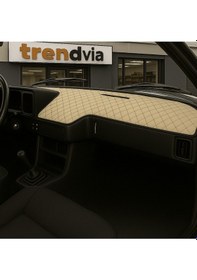 Resim Tofaş Şahin Doğan Kartal Alçak Ön Göğüs Bej-siyah Torpido Kılıfı / Siyah-bej Boyun Yastığı 