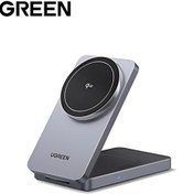 Resim Ugreen 2'si 1 Arada 30W Magnetik Wireless Kablosuz Şarj Cihazı, Siyah - 45023 