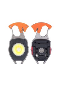 Resim 7 Modlu Mini Led Lamba Anahtarlık Ve Çakmak Çok Fonksiyonlu Usbli Siyah 