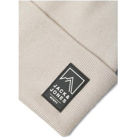 Resim Jack & Jones Erkek Jacalpes Logo Detaylı Örme Bere 12286472 Gri Gri 
