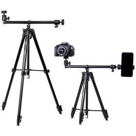 Resim Ekolaks 2 Cihaz Kapasiteli Uzun Profesyonel Tripod 4 Yükseklik Ayarı 133cm 360 Derece Dönebilen Başlık 