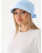 Resim Safari Bağlamalı Bebe Mavisi Siperli Bandana Vizör Bebe Mavisi 