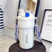 Resim Xinqi Trading Shop Göz Termos Kupası, Çift Içecek Kayışı Su Kupası, Iyi Görünümlü Öğrenci Spor Kupası, Dışarı Çıkarken Uygun Seyahat Kupası (Yurt Dışından) 