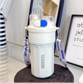 Resim Xinqi Trading Shop Göz Termos Kupası, Çift Içecek Kayışı Su Kupası, Iyi Görünümlü Öğrenci Spor Kupası, Dışarı Çıkarken Uygun Seyahat Kupası (Yurt Dışından) 