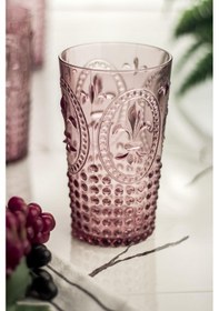 Resim Akrilik Mürdüm 6'lı Uzun Bardak & Su Meşrubat Bardağı 750 Ml Büyük Boy & Cam Değildir Mürdüm 