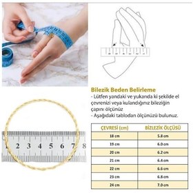Resim 22 Ayar Altın Kaplama Çizgili 15mm Kalınlıkta Bilezik Blz-1421 Altın 