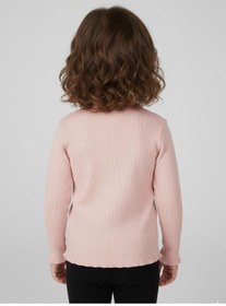 Resim Kız Çocuk Fitilli %100 Pamuklu Düğmeli Hırka Pembe 