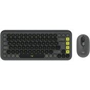 Resim Logitech Pop Icon Kablosuz Bluetooth Sessiz Q Klavye ve Mouse Seti 