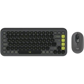 Resim Logitech Pop Icon Kablosuz Bluetooth Sessiz Q Klavye ve Mouse Seti 