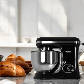 Resim Lorenzo Master Pro Stand Mixer Hamur Yoğurma Makinesi 1500 W Siyah 