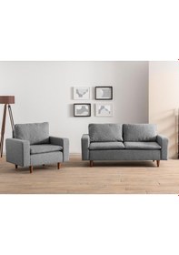 Resim Lungo Modüler Koltuk Takımı Keten Açık Gri Açık Gri 