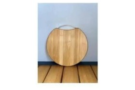 Resim Feyza Design Yuvarlak Kesim Panosu Sunum Tahtası 30X30 Cm, Şık ve Kullanışlı Tasarım 
