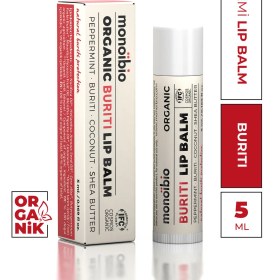 Resim Monoibio Buriti Organik Onarıcı Dudak Bakım Kremi - Kuru Ve Çatlak Dudaklar Için Nemlendirici Lip Balm 5 Ml 