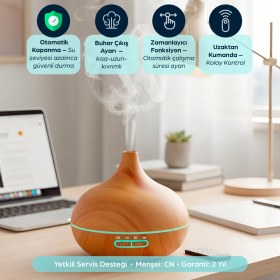 Resim Robeve 550 ml Otomatik Hava Nemlendirici Buhar Makinesi Oda Nemlendirici Aroma Difüzör 