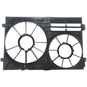 Resim FAM Volkswagen Caddy- 11/15; Radyatör Ve Klima Fan Davlumbazı Boş Gövde (ÇİFTLİ)(300W 363MM) 1k0121205ad 
