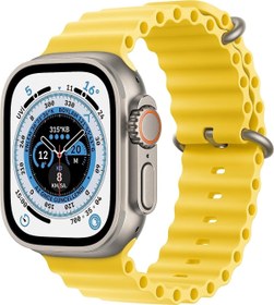 Resim Apple Watch Ultra 49mm GPS+Cellular Titanyum Kasa ve Sarı Ocean Kordon (Apple Türkiye Garantili) 