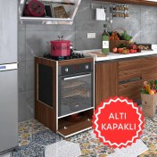 Resim Kenzlife ankastre modülü kabini vanadyum3 cvz fırın ocak dolabı kapaklı 
