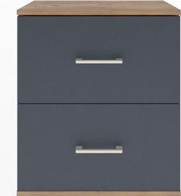 Resim Arges Komodin 2 Çekmeceli 60x30x80 Çam-antrasit Atlas Çam 