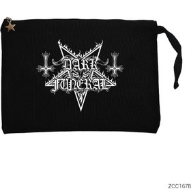 Resim Dark Funeral Siyah Clutch Astarlı Cüzdan / El Çantası - Siyah 
