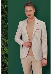 Resim Efor C 638 Slim Fit Bej Spor Ceket Bej 