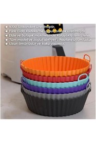 Resim AyrStore GüncelÇarşı Airfryer Silikon Pişirme Kabı 20x5 Cm Bpa içermez Airfryer Pişirme Kağıdı, Ya 