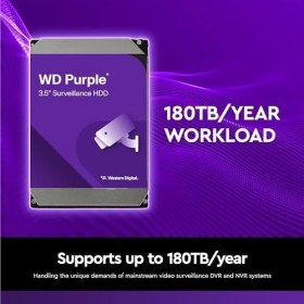 Resim Digital 8tb Wd Mor Gözetim Dahili Sabit Disk HDD - Sata 6 Gb/s, 256 MB Önbellek, 3.5" - WD85PURZ 