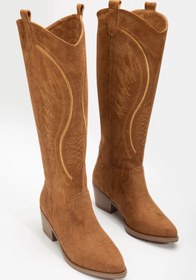 Resim Alphus Serrace Kadın Desenli Kovboy Çizme / Bot 