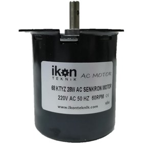 Resim 60 Rpm 28W 68Ktyz Ac Senkron Motor, Dakikada 60 Tur Çevirme Motor 