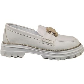 Resim Ventes Demir Aksesuarlı Kadın Loafer Ayakkabı 989515-28z Beyaz 