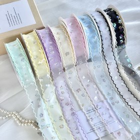 Resim 1 Rulo/Paket, 9.14 metre/Rulo Parlak Simli Kar Tanesi Dantel Kurdele Tatil Doğum Günü Hediye Kutusu Paketleme için Fiyonklu, Ev Giysi Çanta Etek Şapka Süsleme Dantel Kurdele 