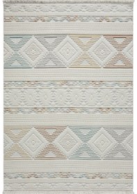 Resim Ruby Multi Beyaz Halı Salon Oturma Odası Çocuk Odası Yatak Odası Halısı 1551 Multi 