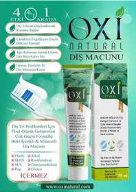 Resim Oxi Natural Bitki İçerikli Mineralli Diş Macunu 75 Ml. 3'lü Paket Temel Bakım 