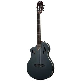 Resim Ortega TourPlayer RTPSTD-SBK-L Solak Elektro Klasik Gitar (Siyah) 
