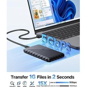 Resim Elivora Usb3.0 2.5 Inç HDD 6tb SSD Harici Slim Harddisk Kutusu,, Siyah 