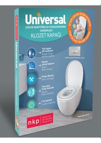 Resim Nkp Üniversal Çuk Adaptörlü Yavaş Kapanır Klozet Kapağı Diğer 