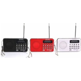 Resim Emr-330 Taşınabilir Mini Radyo Tf Kart + Usb Dijital Ekran 