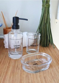 Resim The Mia Clear Banyo Seti 3 Parça Şeffaf 