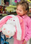 Resim Büyük Boy Peluş Tavşan Fermuarlı Tavşan Peluş 