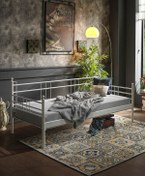 Resim Unimet Manyas Daybed Tek Kişilik Sedir Karyola 90x200 Beyaz 