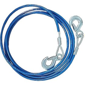Resim Döküm Kancalı Araba Çelik Çekme Halatı 2 Ton Izoleli 2,5 Metre 4,5 Mm Kalınlık 